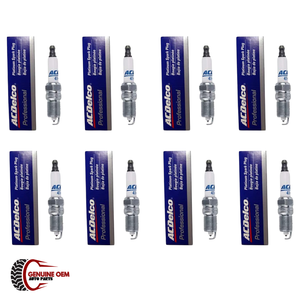 8x OEM 41-962 Platinum Spark Plugs – GMC Sierra, Chevy Silverado – 19299585 – 1 Year Warranty