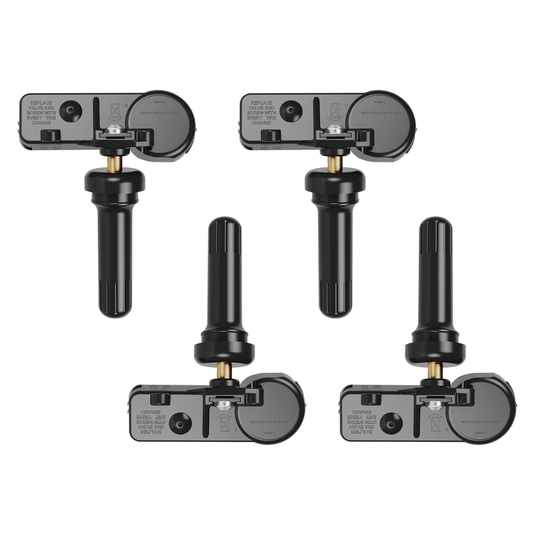 4-pack 9L3Z1A189A TPMS sensors with mounting hardware and OE-style valve stems