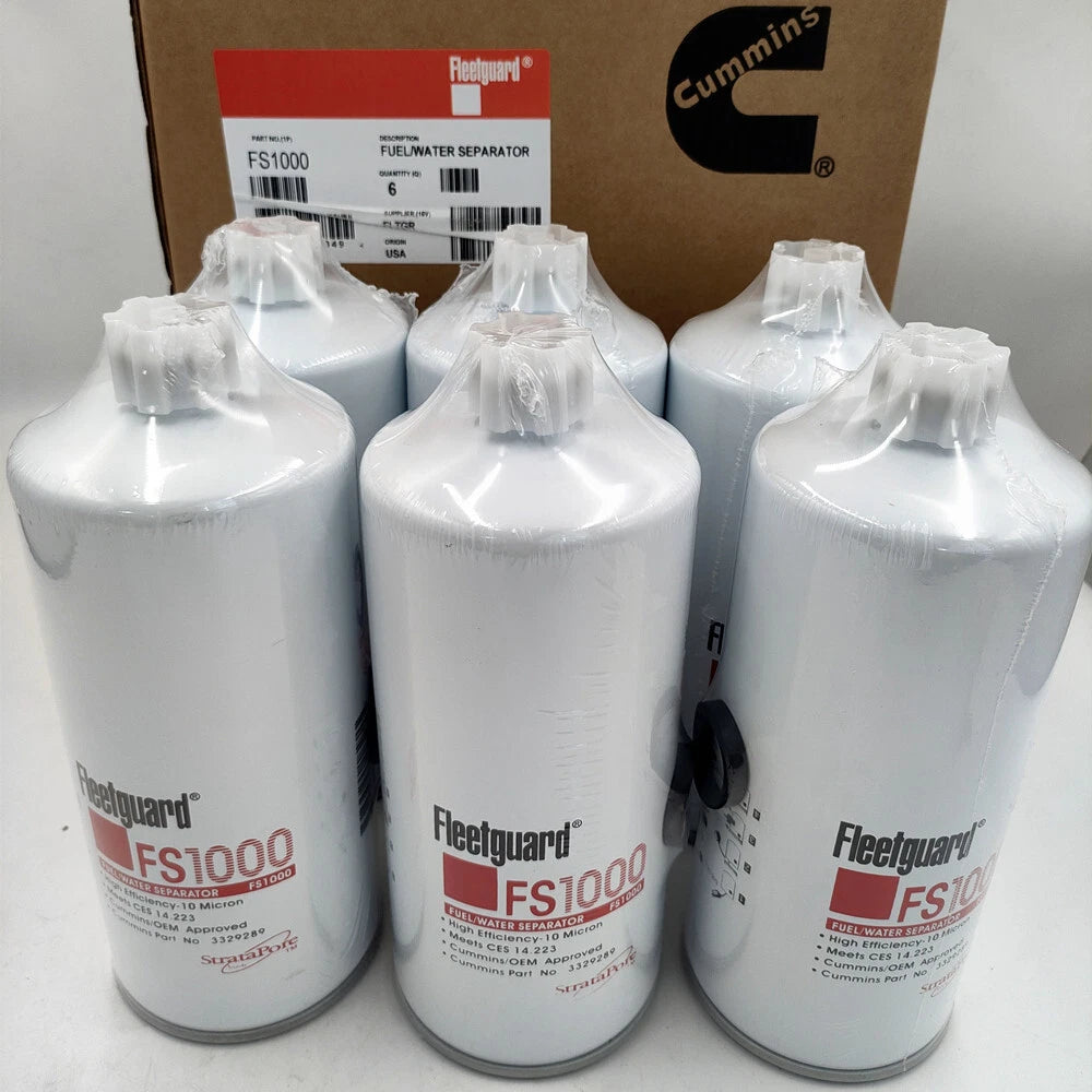 FS1000 Fleetguard Fuel Filter Water Separator (Pack of 6)