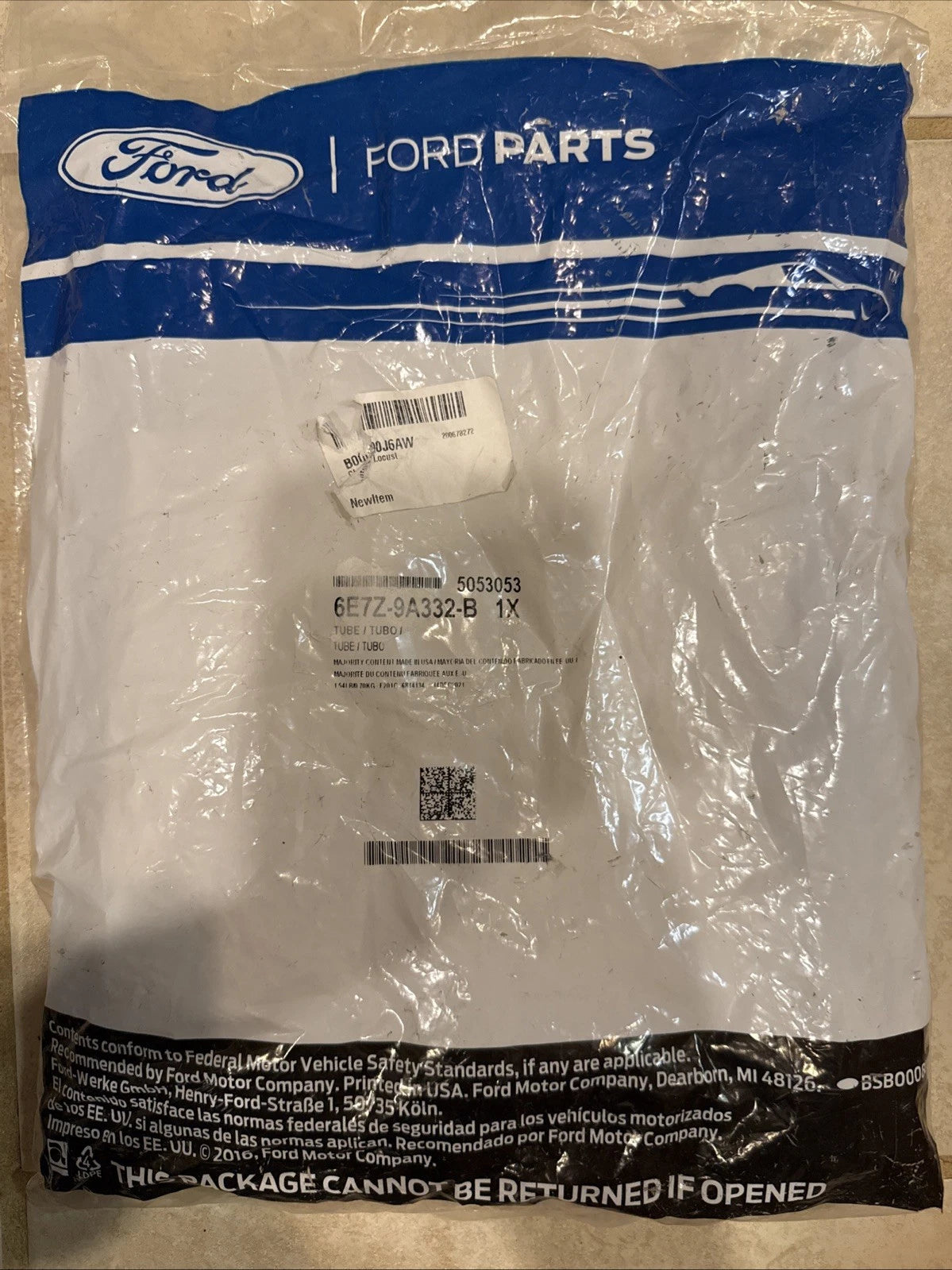 Ford 6E7Z9A332B Tube Fuel Supply