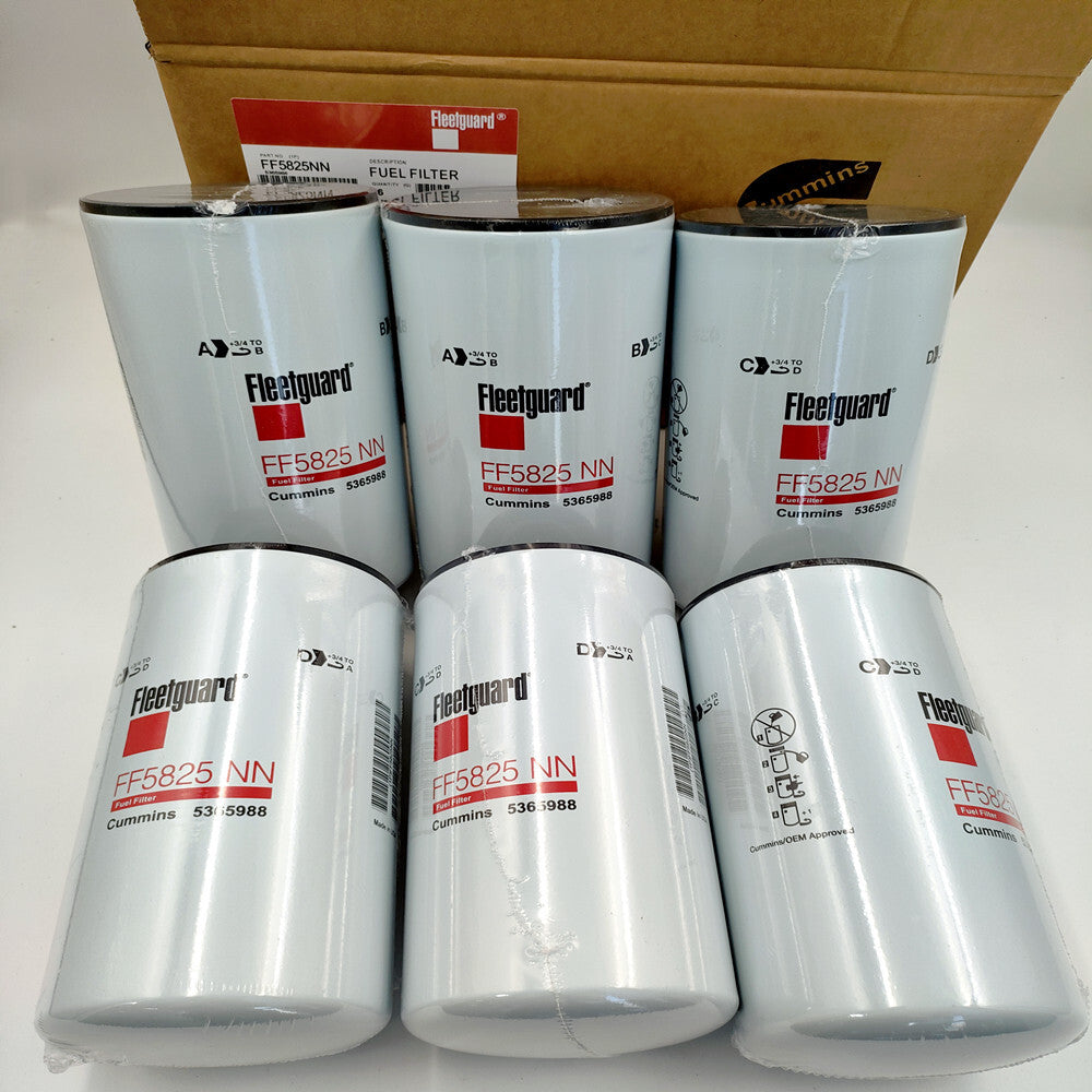 Fleetguard FF5825 Cummins Fuel Filter X15 Cummins 5599456 (Pack of 6)